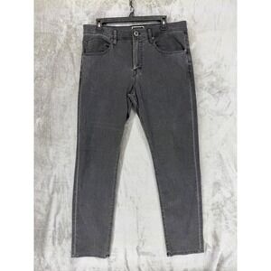 Travis Mathew Mens 34 Faded Black Denim Pants Slim Straight Stretch Jeans 34x32